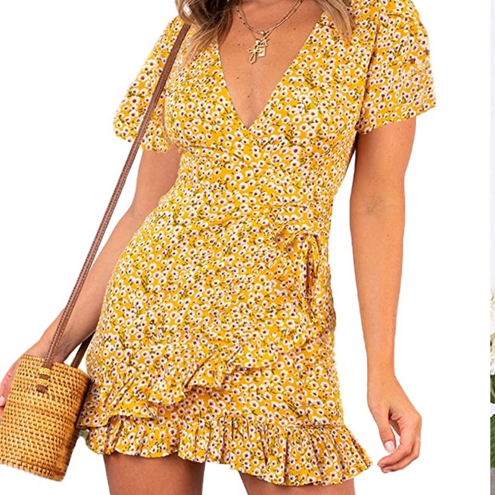 Relipop Short Sleeve Summer Short Length Dress